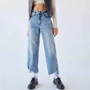 NWT DAZE DENIM PLEASER HIGH RISE WIDE ANKLE IN WHIPPED WOMENS 27